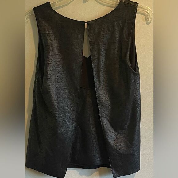 ANDB Faux Leather Snake Print Sleeveless Top Size Small - Picture 2 of 4